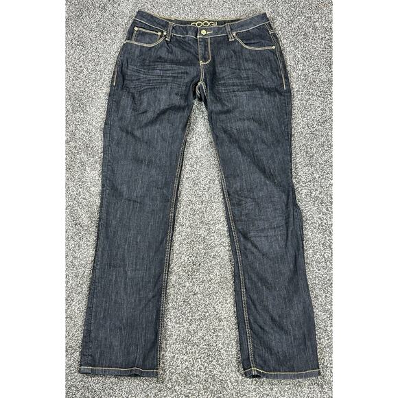 Coogi Embellished Jeans Women's 11/12 Relaxed Embroidered Dark Denim Boot Cut - Picture 2 of 13